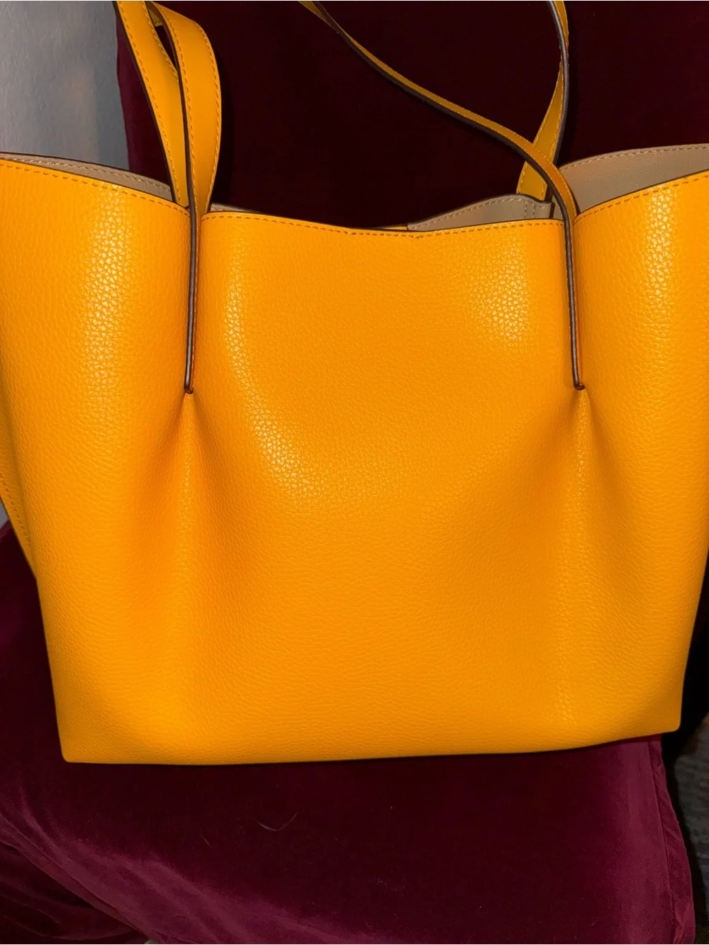 Michael Kors Emilia Goldenrod Pebbled Leather Tote and wallet set